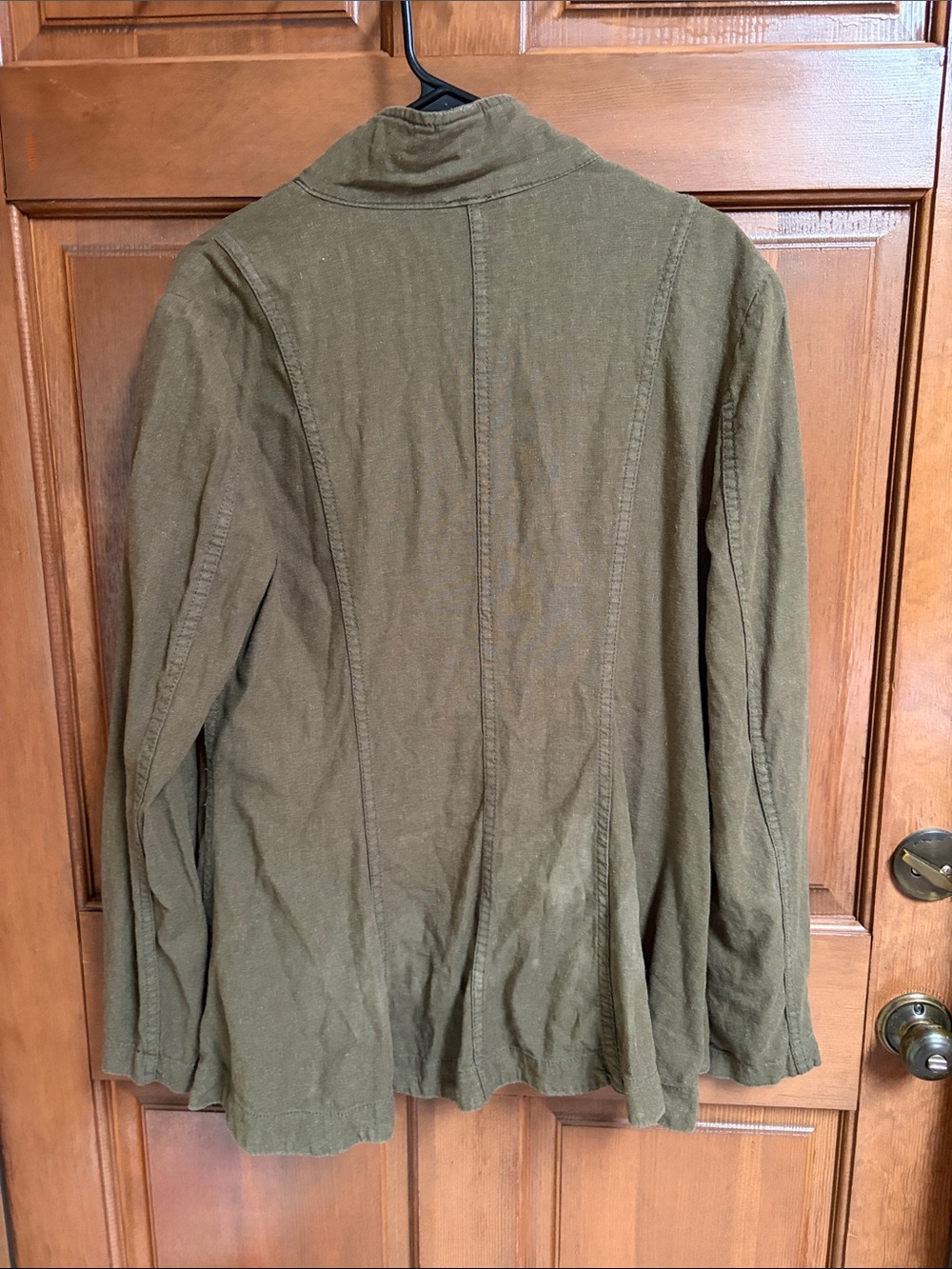Free People olive draped open-front blazer - Picture 4 of 7